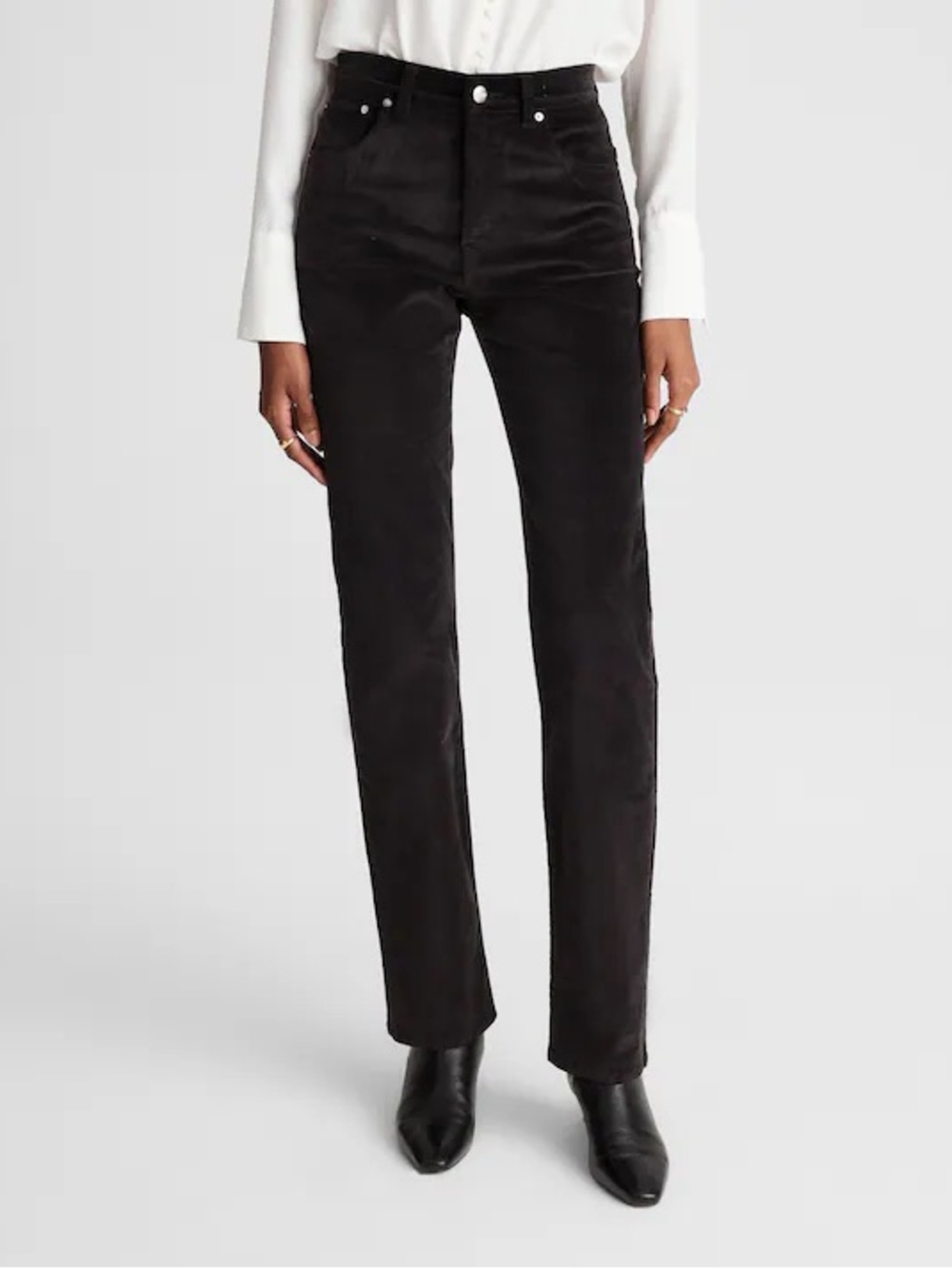 Madewell The Longline Straight Pant in Velvet